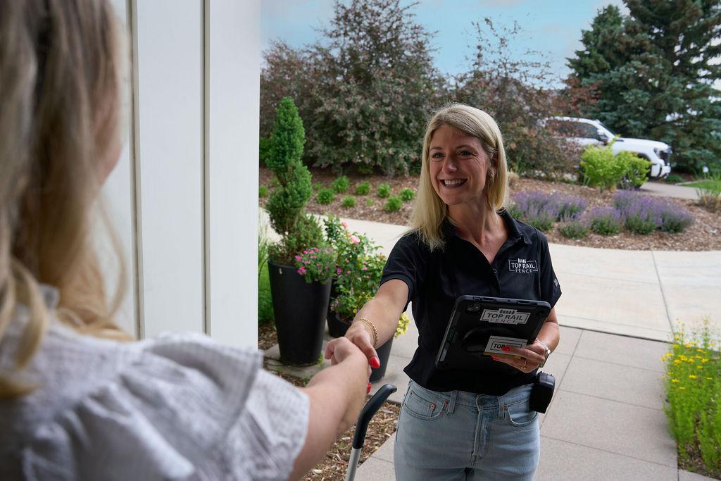 employee shaking hand