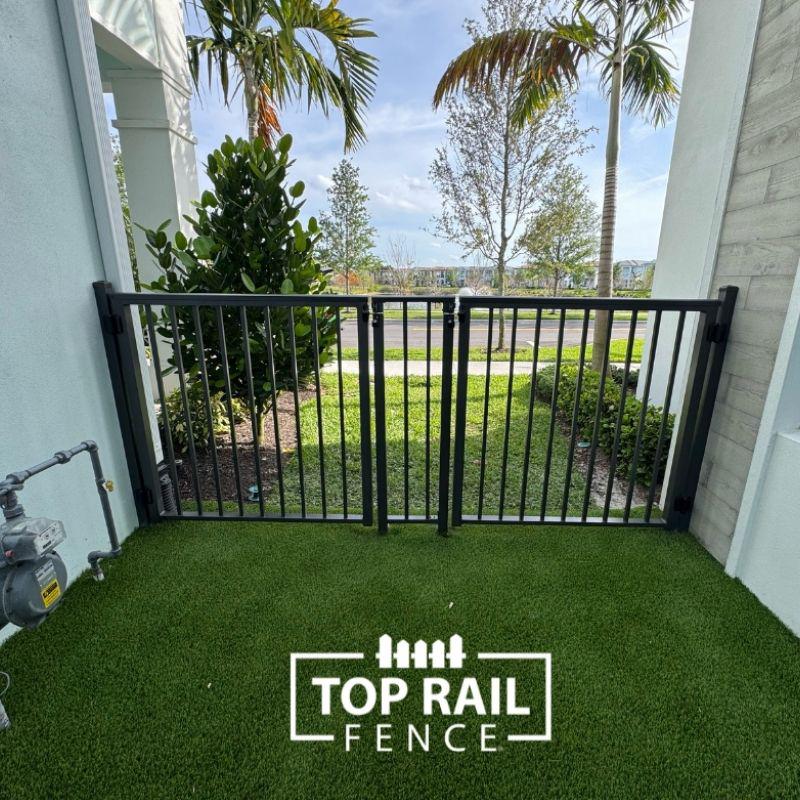 Aluminum gate installation by Top Rail Fence