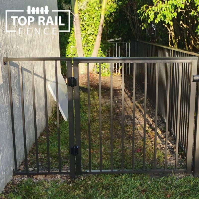 Aluminum fence installed by Top Rail Fence