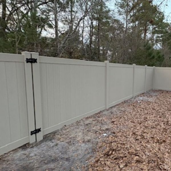 clay solid privacy vinyl fence