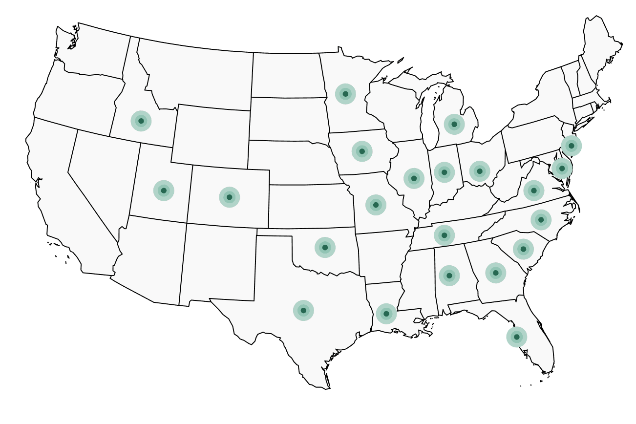 Top Rail Fence Location Map