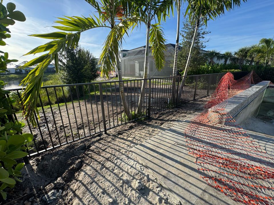 In the Artistry HOA community of Palm Beach Gardens, FL, we helped a family who recently relocated from the greater Detroit area install a 4-foot-tall bronze aluminum fence for their new pool, which is currently under construction. We coordinated with their pool contractor and handled all permitting to ensure a smooth process. 