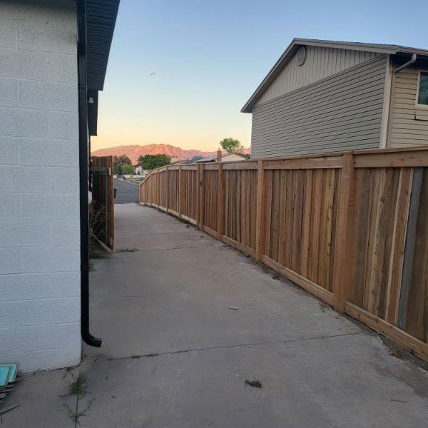 Driveway with Wooden Top Rail Fence in South Salt Lake City