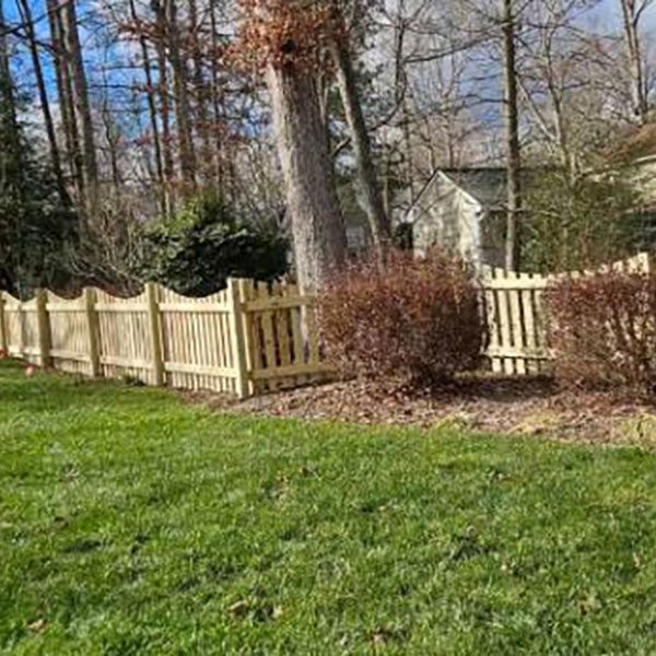 Wooden Picket Top Rail Fence in Richmond