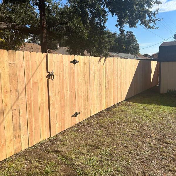 Light Wood Top Rail Fence in North Dallas