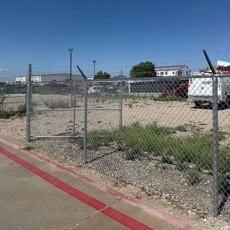 Chain link fence installed by Top Rail Fence