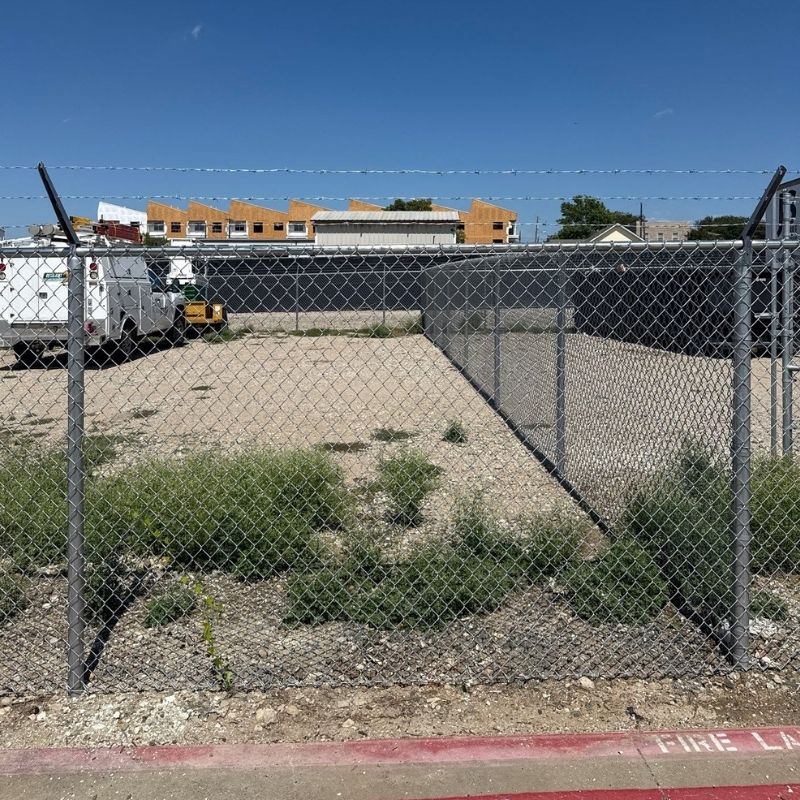Chain link fence installed by Top Rail Fence