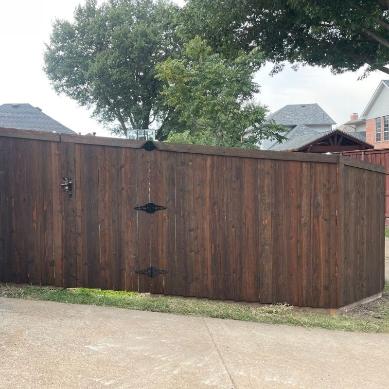 Wood fence installed by Top Rail Fence