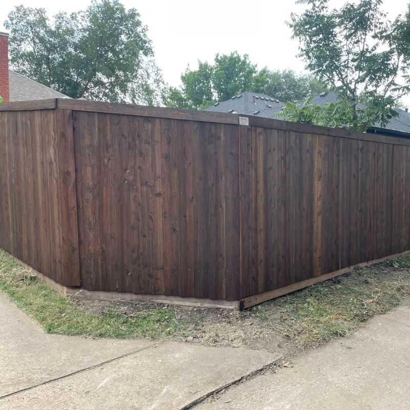 Wood fence installed by Top Rail Fence