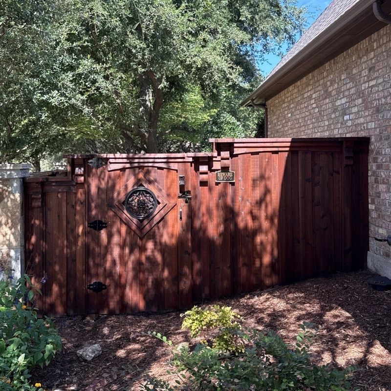 Wood fence restoration by Top Rail Fence