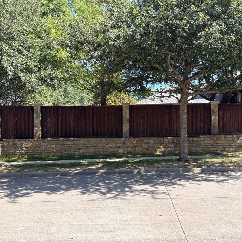 Wood fence restoration by Top Rail Fence