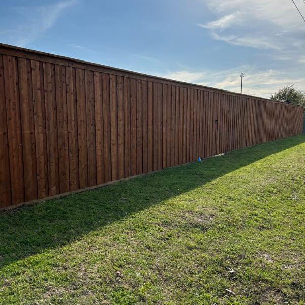 Wood Top Rail Fence in North Dallas