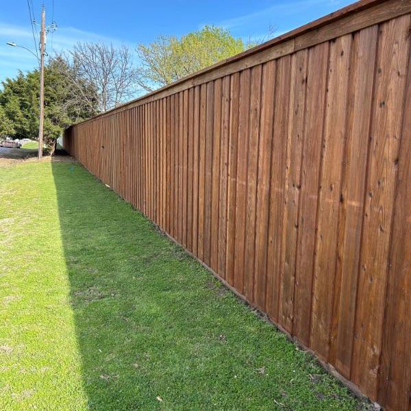 Backyard Wood Fence in North Dallas