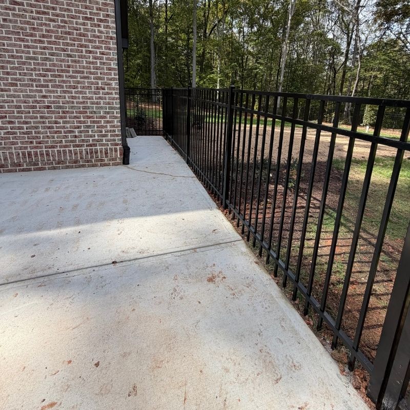Aluminum fence installed by Top Rail Fence