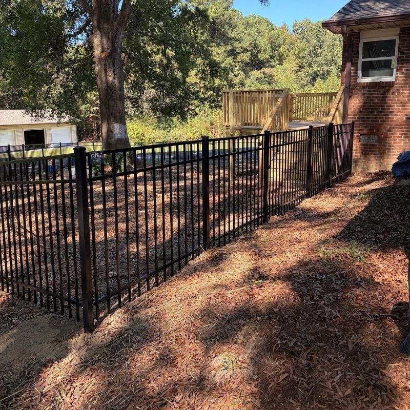 aluminum fence installed by Top Rail Fence