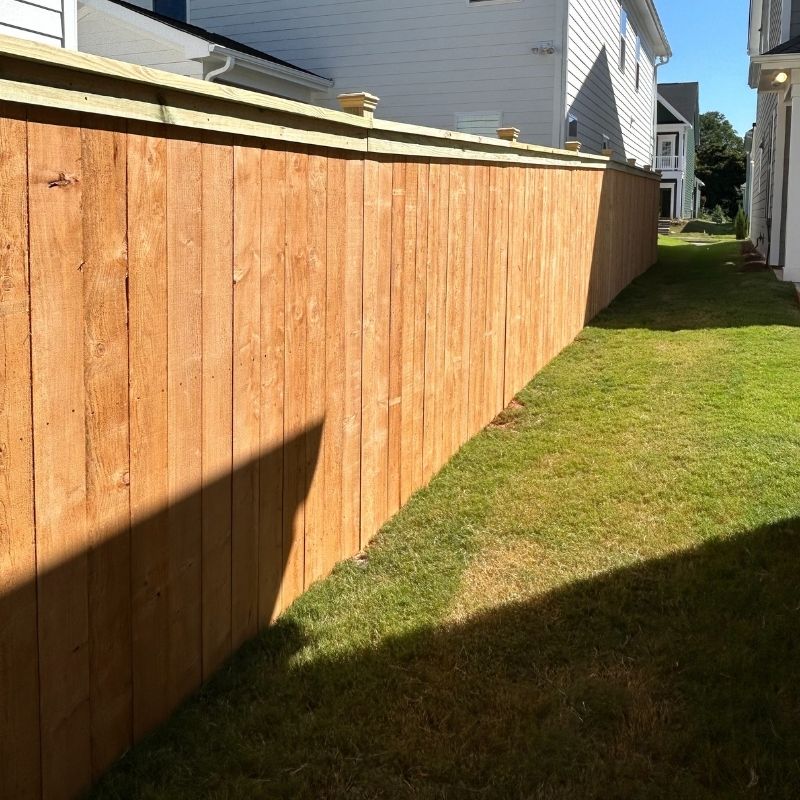 Cap and Trim fence installed by Top Rail Fence