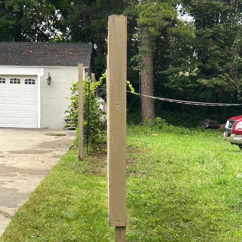 stockade fence repair by top rail fence