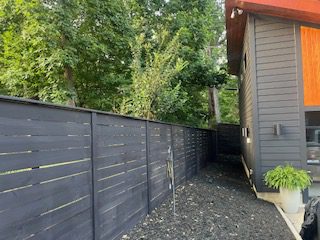 black horizontal fence