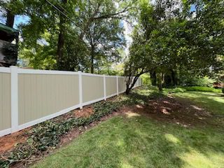 Beige Vinyl Fence