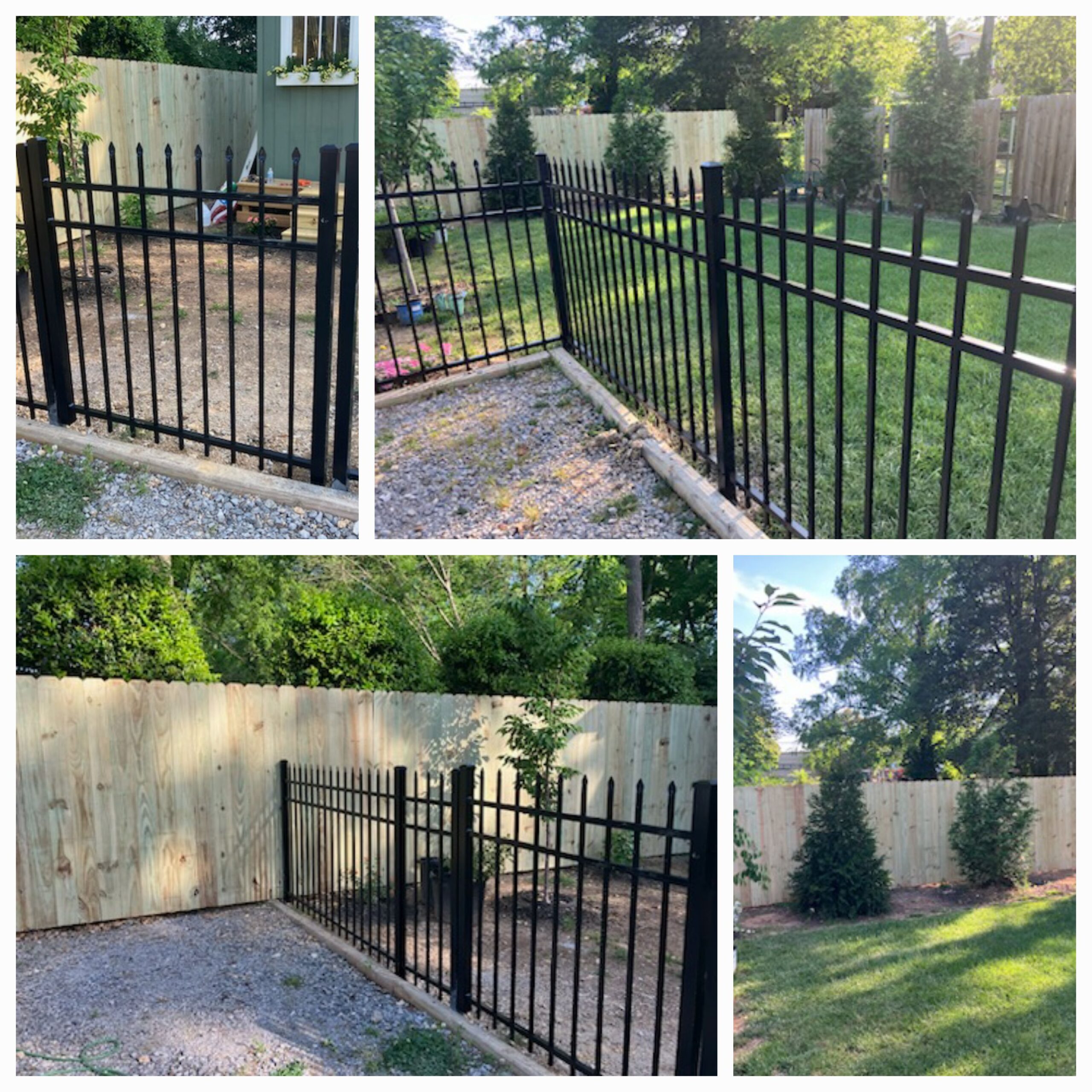 Black Speartop aluminum fence in Chattanooga