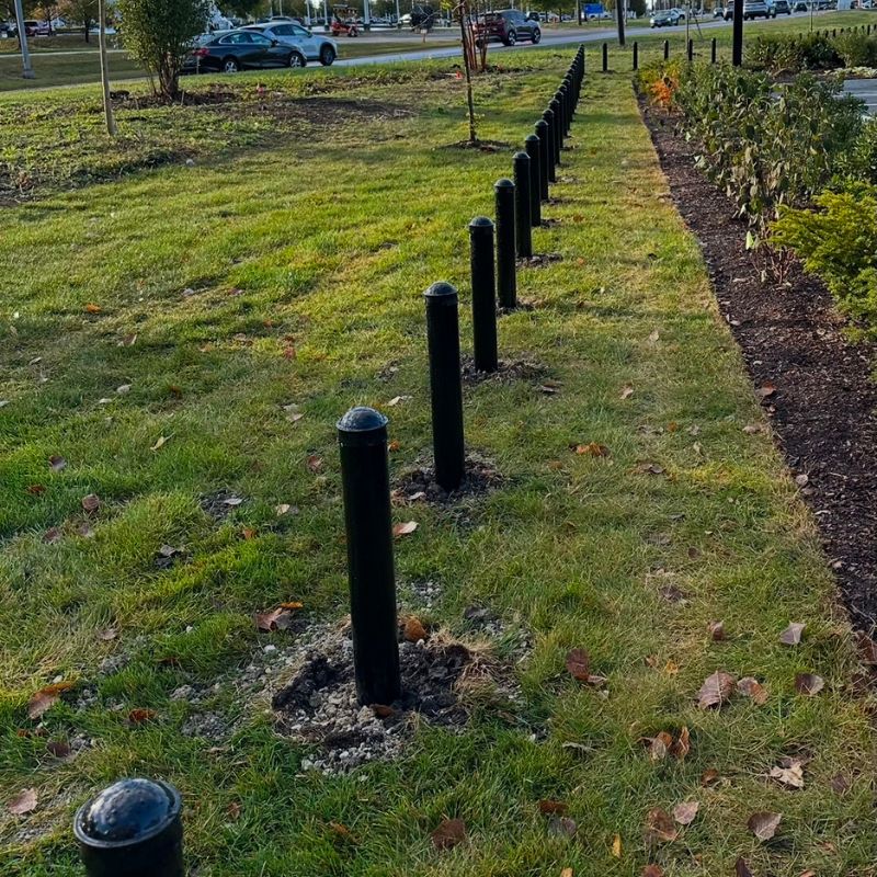 Bollard Gate outside of car dealership