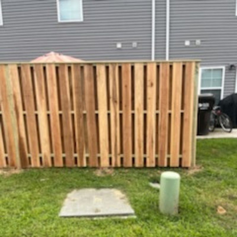Cedar Shadowbox Fence installed by Top Rail Fence