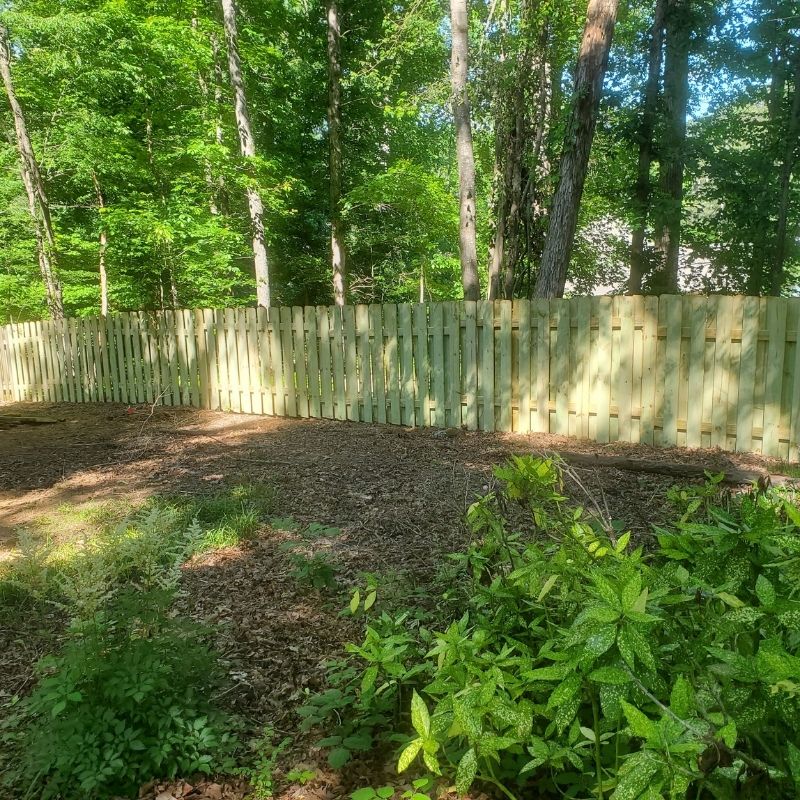 Wood Shadowbox Fence Repair by Top Rail Fence