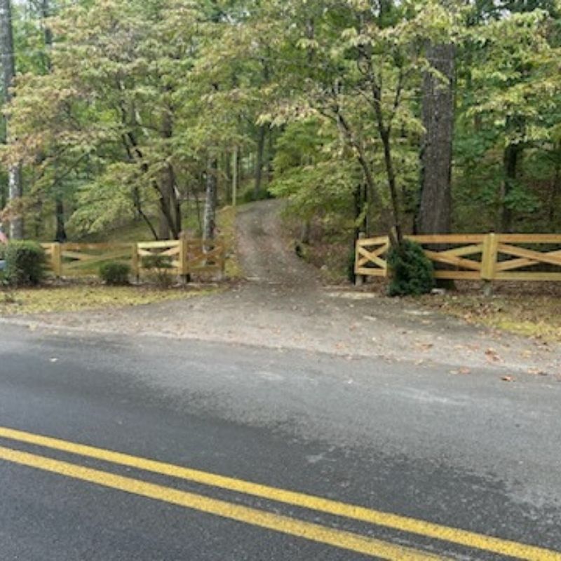 Wood fence installed by Top Rail Fence