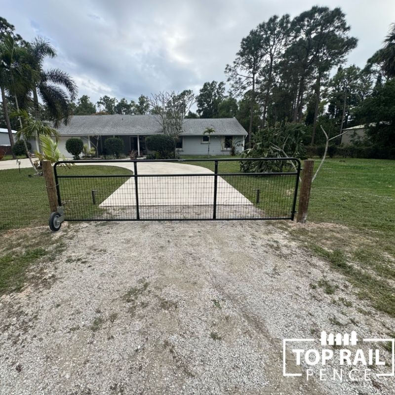 new driveway metal fence