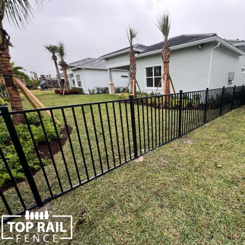 aluminum fence installed by Top Rail Fence