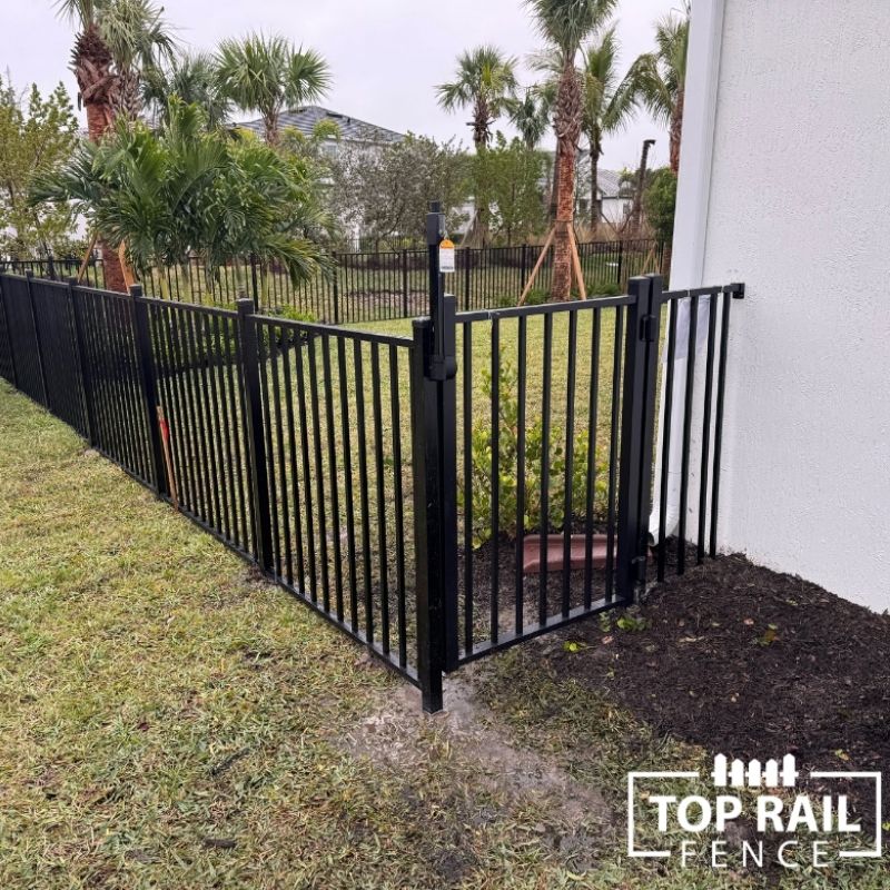 aluminum fence installed by Top Rail Fence