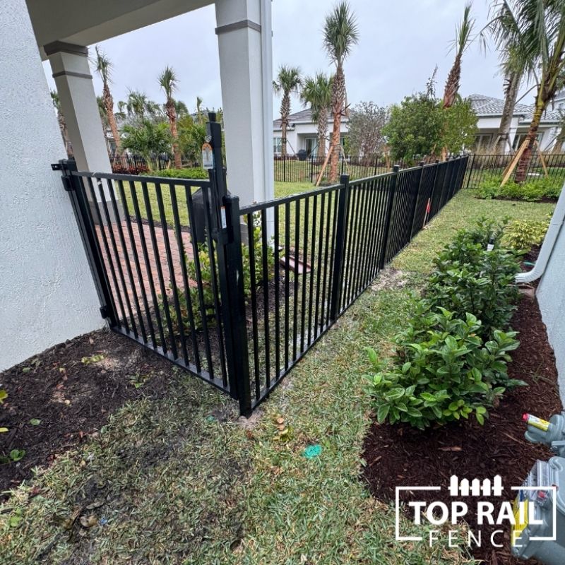 aluminum fence installed by Top Rail Fence