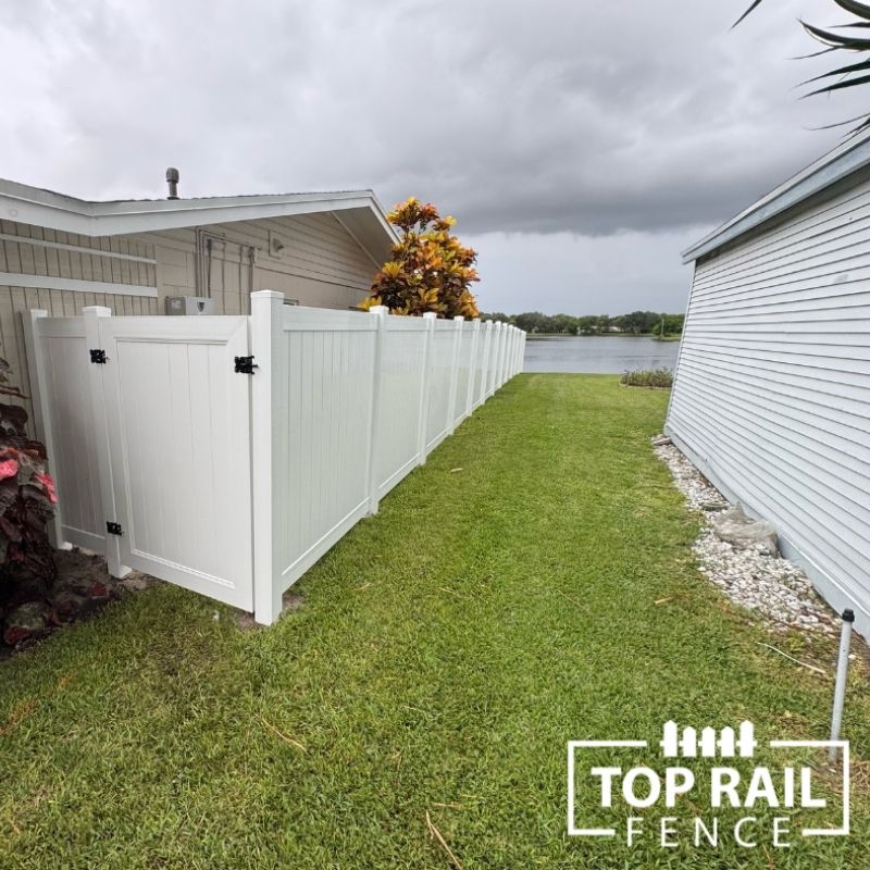 Vinyl Fence Installed by Top Rail Fence