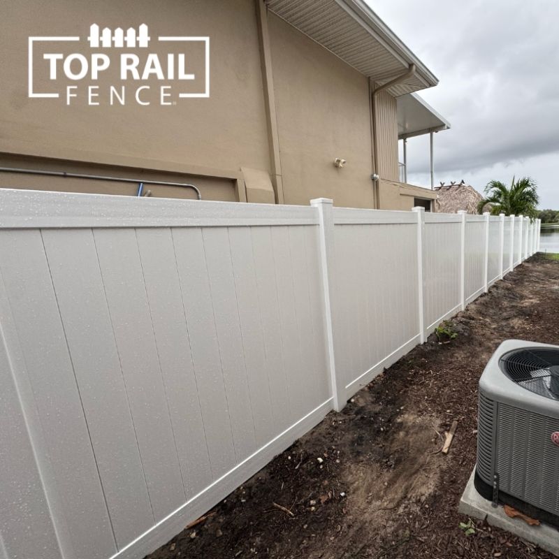 Vinyl Fence Installed by Top Rail Fence