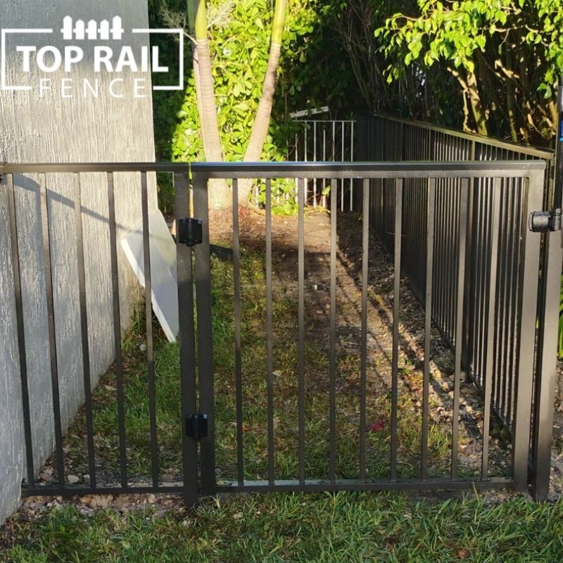 Aluminum fence installed by Top Rail Fence