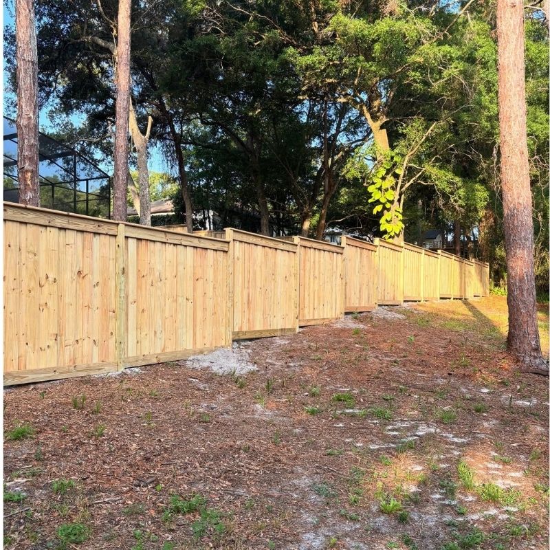 cap and trim fence installed by top rail fence