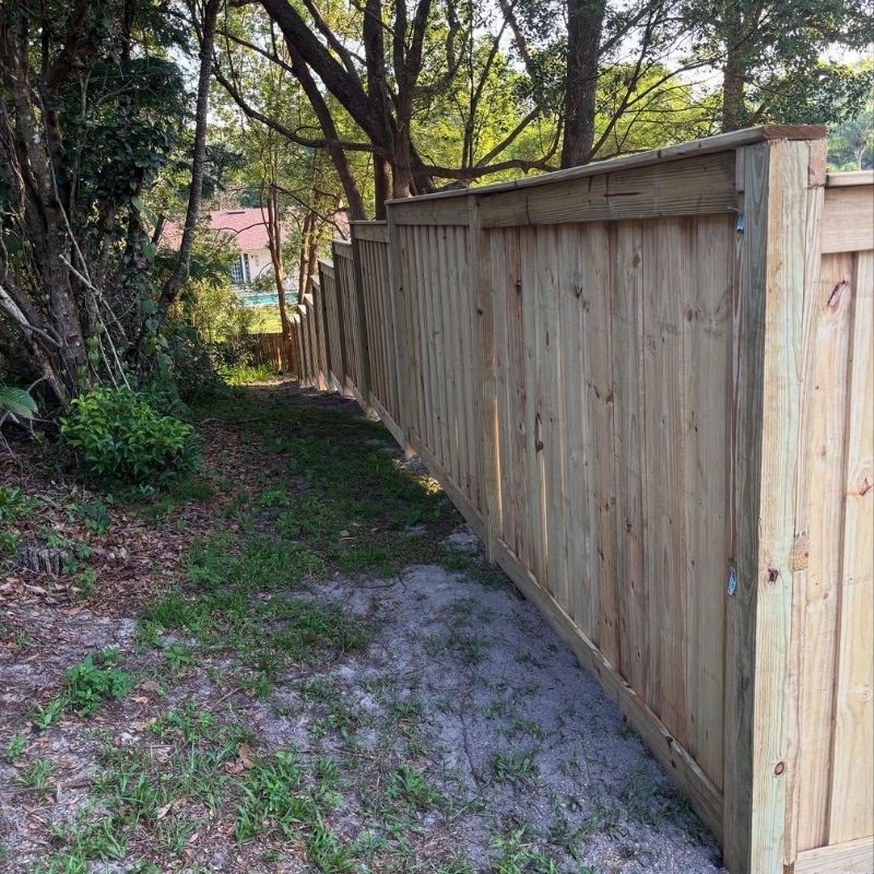 cap and trim fence installed by top rail fence