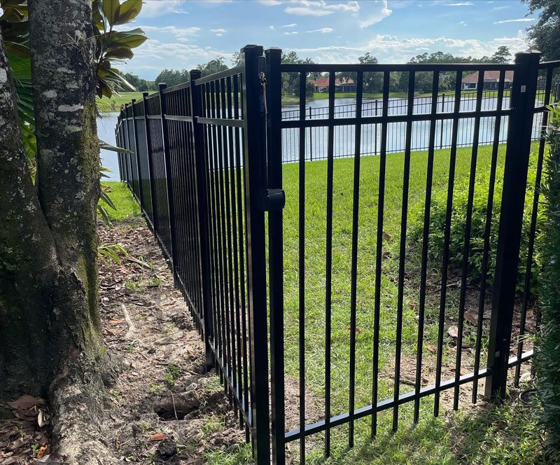 Aluminum fence gate install West Volusia