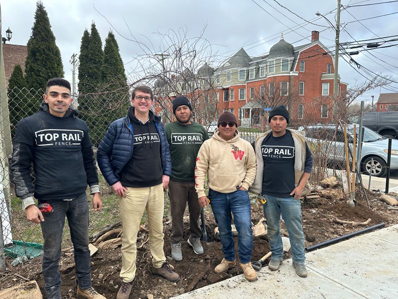 Fence installation crew