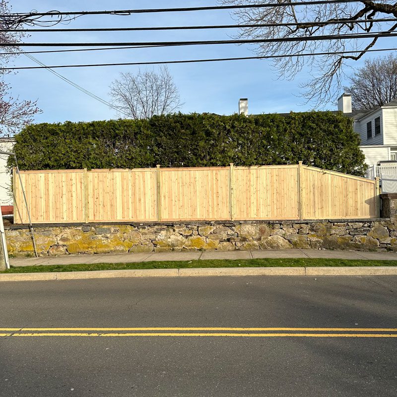 residential wood privacy fence