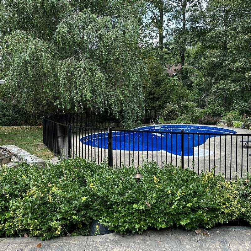 ornamental metal fence installed by Top Rail Fence