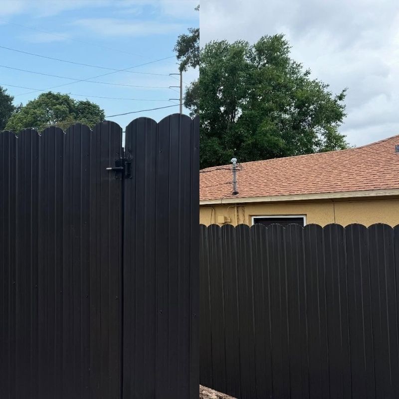 durafence installed by top rail fence