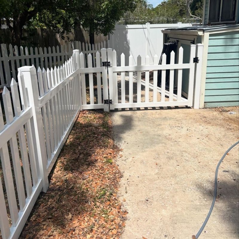 picket fence installed by top rail fence