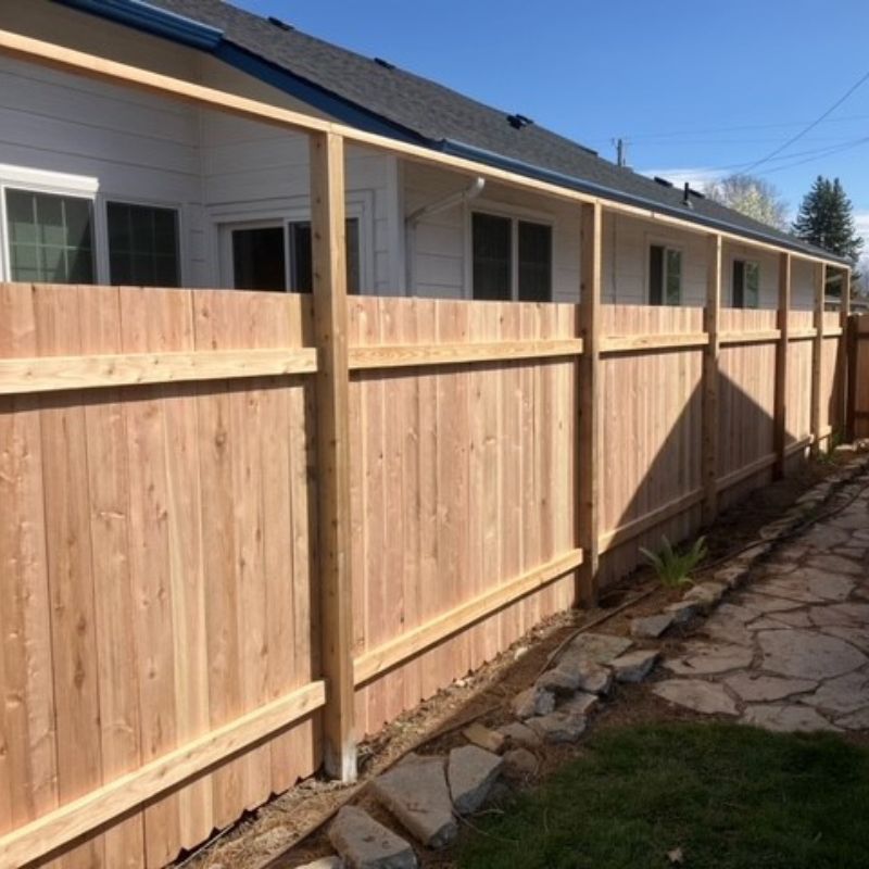 New wood fence