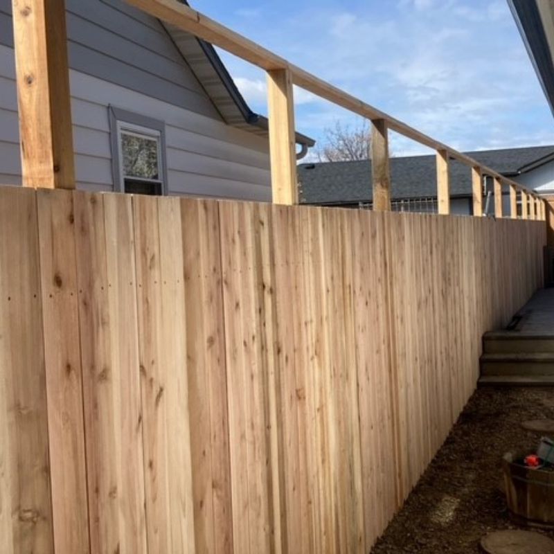 New wood fence install