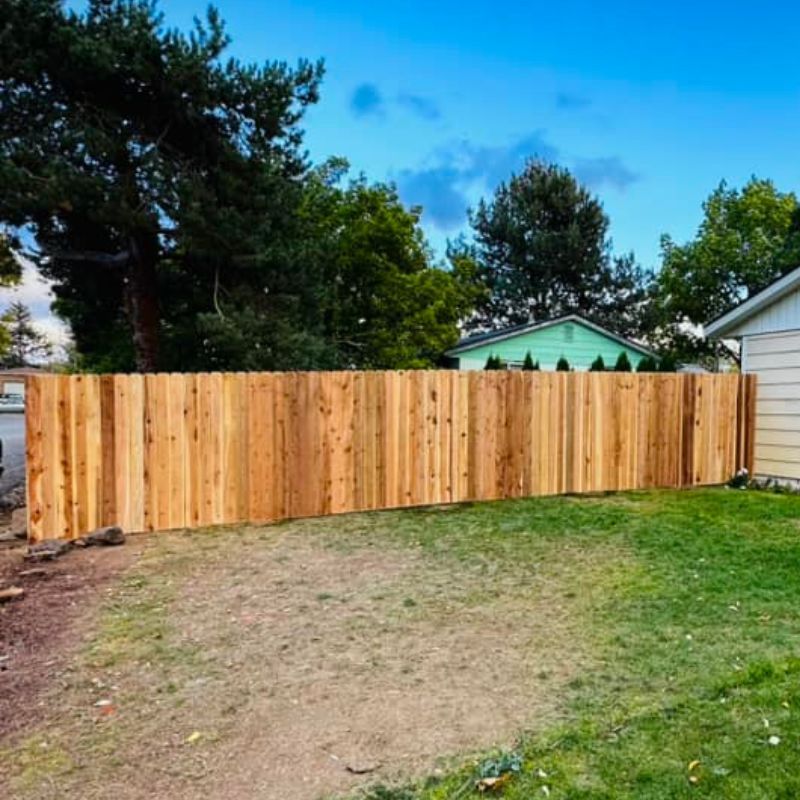 New wood fence