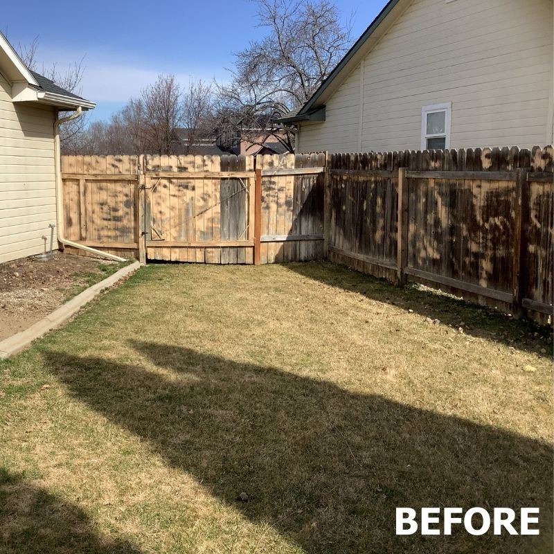 before image of a old wood fence