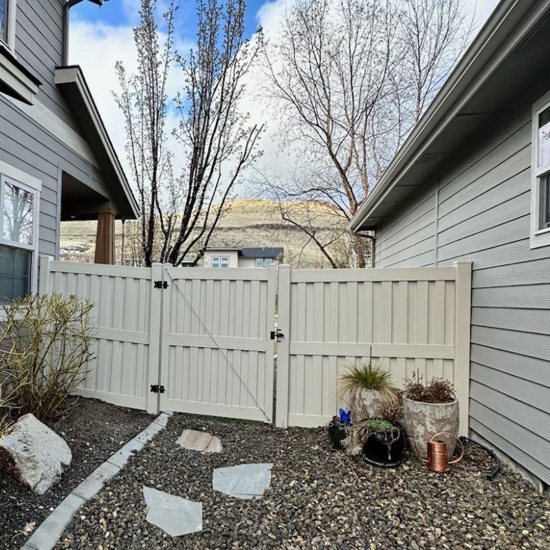 New 6 foot vinyl privacy fence