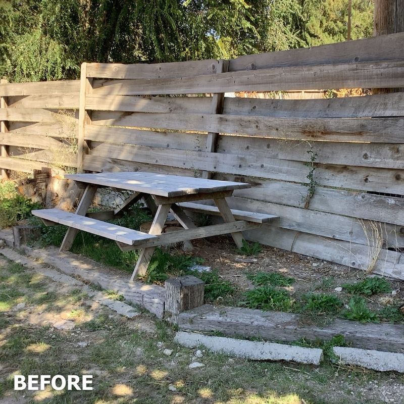 Old basketweave fence