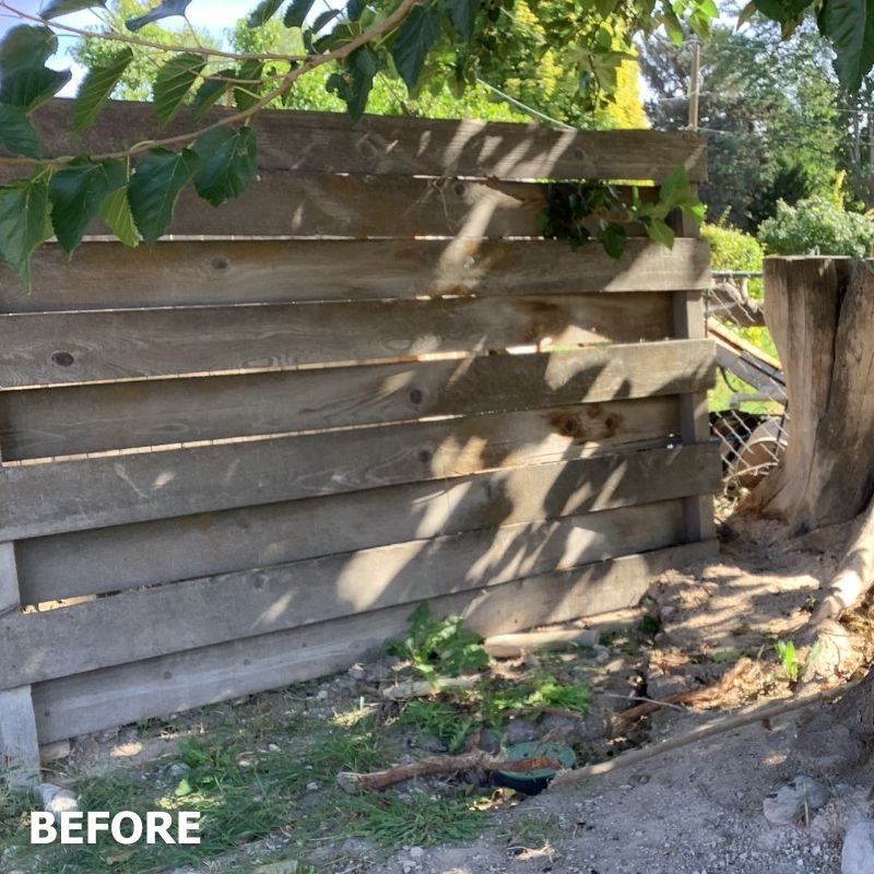 Old basketweave fence